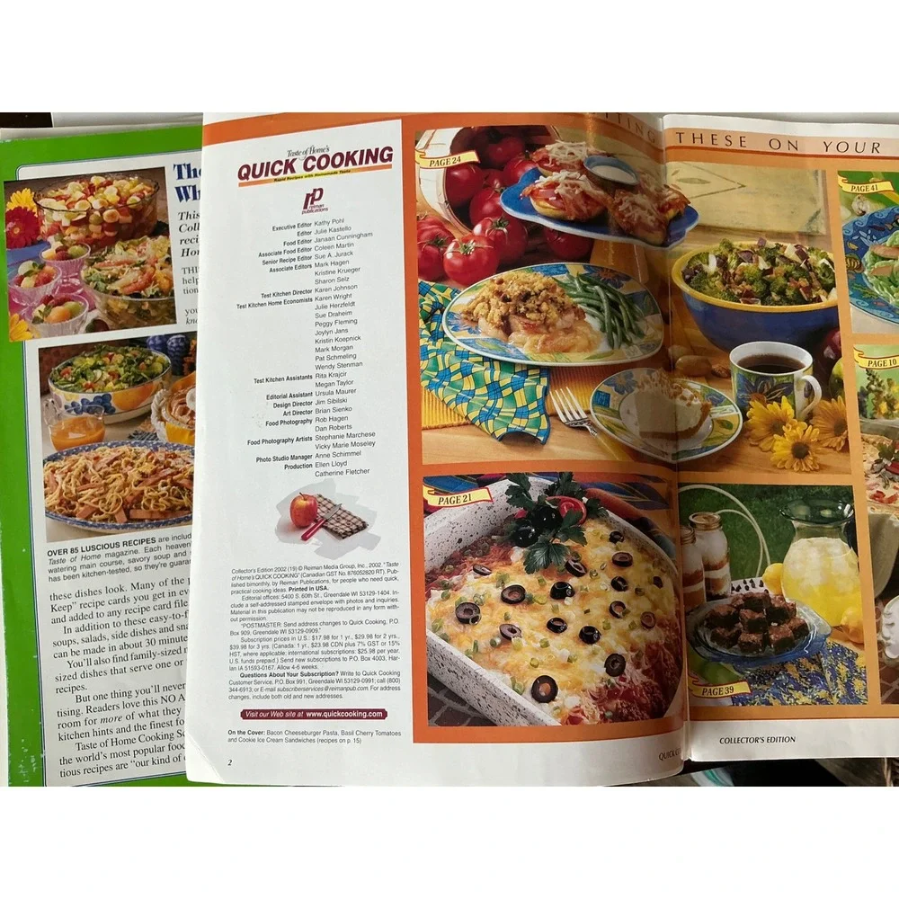 Taste of Home Vintage Y2K Cookbook Magazine Lot Baking Holiday Recipes Set of 7